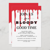 血グッドタイムハローウィンパーティ招待状 招待状 (正面/裏面)