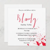 血グッドタイムホラーパーティーハロウィーン招待状 招待状 (正面/裏面)