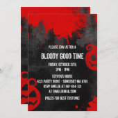 血グッドタイム不気味ハローウィンパーティ 招待状 (正面/裏面)