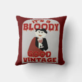 血グッドヴィンテージおもしろいハロウィンヴァンパイア クッション (裏面)