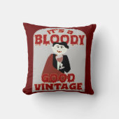 血グッドヴィンテージおもしろいハロウィンヴァンパイア クッション (正面)