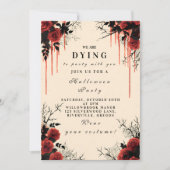 血ゴシックバラハローウィンパーティ 招待状 (正面)