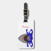 血シャークジョーズサンダーコーブカー ラゲッジタグ (正面縦)