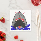 血シャークジョーズThunder_Cove スタンダードカクテルナプキン (インサイチュ)