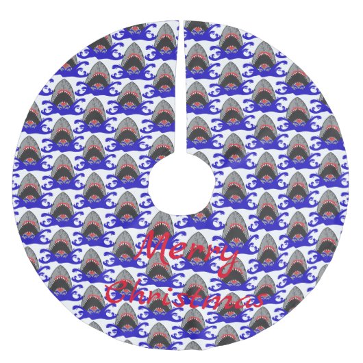 血シャークジョーズThunder_Cove ブラッシュドポリエステルツリースカート (正面)