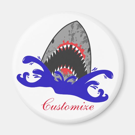 血シャークジョーズThunder_Cove マグネット (正面)
