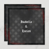 血スクロールヴァンパイアゴシック結婚ズ 招待状 (正面/裏面)