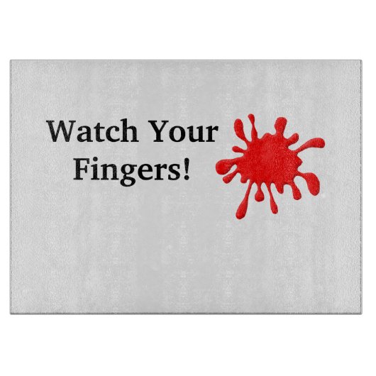 血スプラットキッチンカットカスタマイズボードそれ! カッティングボード (正面)