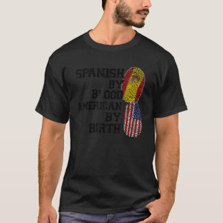 血スペインののアメリカ人による誕生スペインの Tシャツ