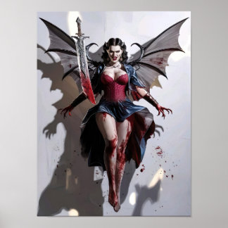 血セクシーヴァンパイアワーラーポスターアート ポスター