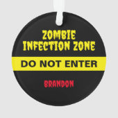 血ゾンビホラー映画生物学的災害［有害物質］ハロウィーン オーナメント (裏面)