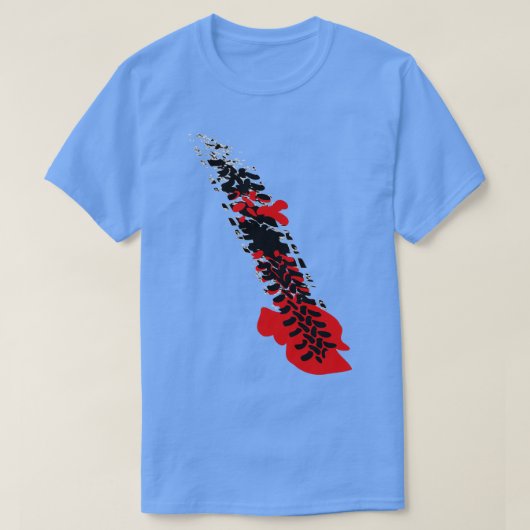 血タイヤトラック1 Tシャツ (デザイン正面)