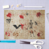 血デコページスカルスケルトン 薄葉紙 (クラフト)