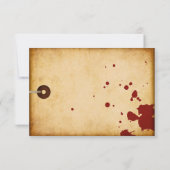 血トーラベルハロウィーンアンティークグランジ亡命 招待状 (裏面)