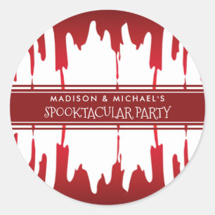 血ドリップスハロウィンレッド怖 ラウンドシール