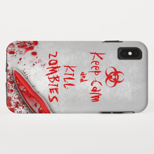 血ナイフ保ァインカム&キルゾンビおもしろい Case-Mate iPhoneケース (裏面(横))