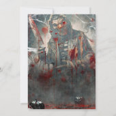 血ナイフ&ホラーハロウィーンマスクパーティー 招待状 (裏面)