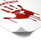 血ハロウィンハンド ポスター (角)