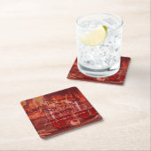 血ハロウィーンカクテルパーティー スクエアペーパーコースター (インサイチュ)