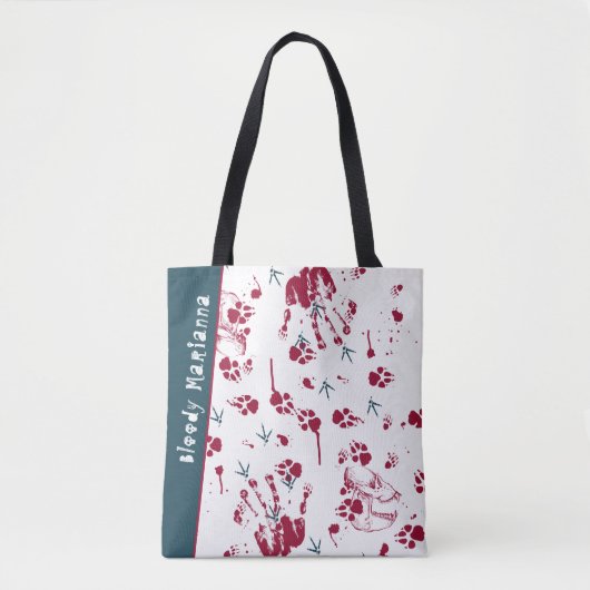 血ハロウィーンスカルトリックまたはトリート トートバッグ (正面)