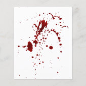 血ハロウィーン衣装パーティー予算招待状 (裏面)