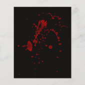 血ハロウィーン衣装パーティー予算招待状 (裏面)