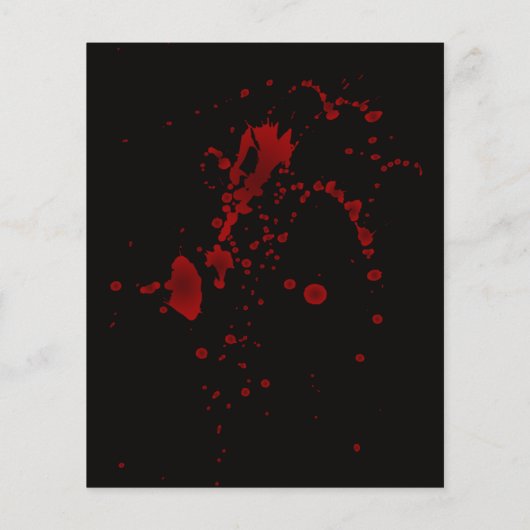 血ハロウィーン衣装パーティー予算招待状 (裏面)