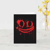 血ハロウィーン衣装I血（ばちゃばちゃ）跳ねるスマイル カード (黄色い花)