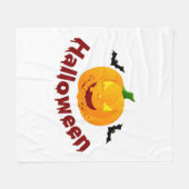 血ハロウィーン フリースブランケット (正面(横))