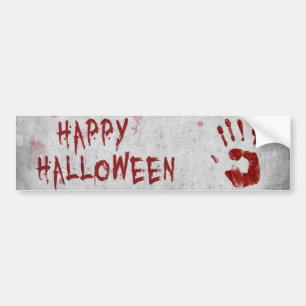 血ハンドプリントハロウィーン バンパーステッカー
