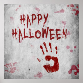 血ハンドプリントハロウィーン ポスター