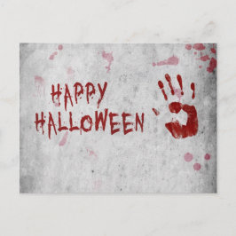 血ハンドプリントハロウィーン ポストカード