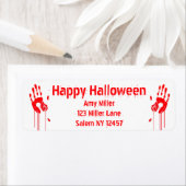 血ハンドプリントハロウィーン ラベル (インサイチュ)