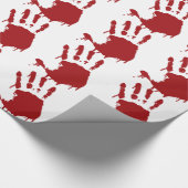 血ハンドプリントラッピング紙 ラッピングペーパー (角)