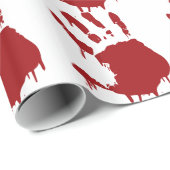 血ハンドプリントラッピング紙 ラッピングペーパー (ロールコーナー)