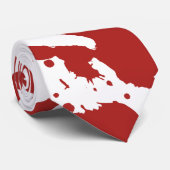 血ハンドプリント血スパッタ(ばちゃばちゃ)跳ねるハロウィン ネクタイ (ロール)