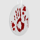 血ハンドプリント血（ばちゃばちゃ）跳ねる オーナメント (正面)
