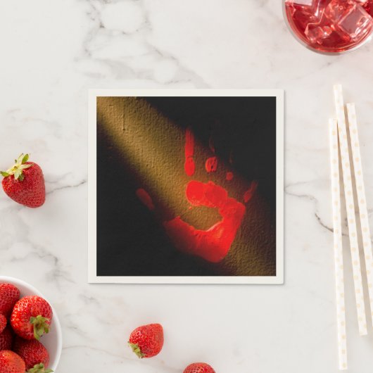 血ハンドプリント スタンダードカクテルナプキン (インサイチュ)