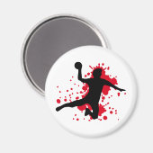 血ハンドボールドッジボール マグネット (正面/裏面)