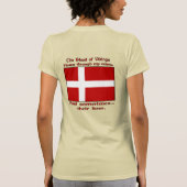 血バイキングが流れるビール女性 Tシャツ (裏面)