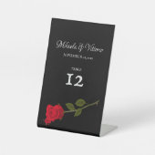 血バラエレガントブラックゴシッ結婚クス 台座サイン (正面)