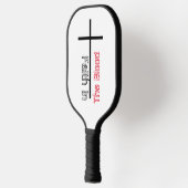 血パーソナライズされたキリスト教十字信仰 ピックルボールラケット (左)