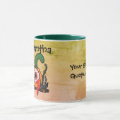 血パーソナライズされた不気味弾のカボチャ マグカップ (中央)