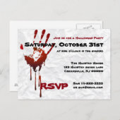 血パーティー招待状 インビテーションポストカード (正面/裏面)