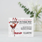 血パーティー招待状 インビテーションポストカード (スタンド正面)