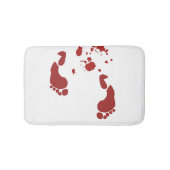 血フットプリントブラッドスプラタートバスマット バスマット (正面)