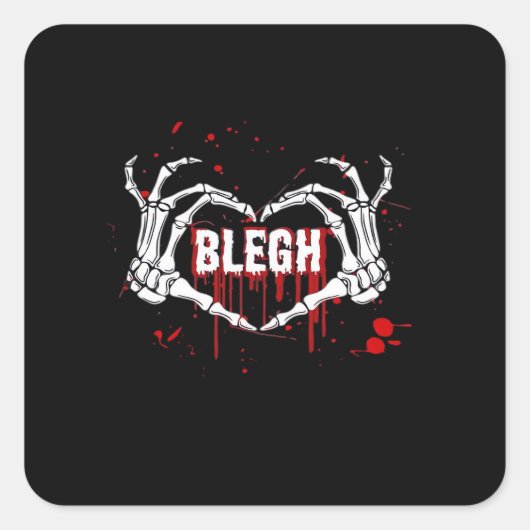 血ブレークダウン、スケルトンハートハンドエモ、Metalc スクエアシール (正面)