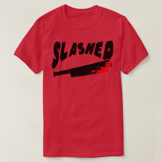 血ホラーキラー付きブラザービッグナイフ1 Tシャツ (デザイン正面)