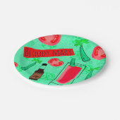 血マリーカクテルパーティープレート ペーパープレート (アングル)