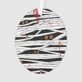 血ミイラの包帯と不気味な目ハロウィーン オーナメント (正面)